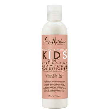 SheaMoisture Coconut & Hibiscus Kids 2-in-1 Curl & Shine Shampoo & Conditioner – 8 oz - ANNS BEAUTY SUPPLY
